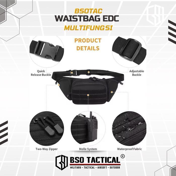 Tas Pinggang Outdoor Fanny Pack Tactical Waist Bag EDC Multifungsi Daily