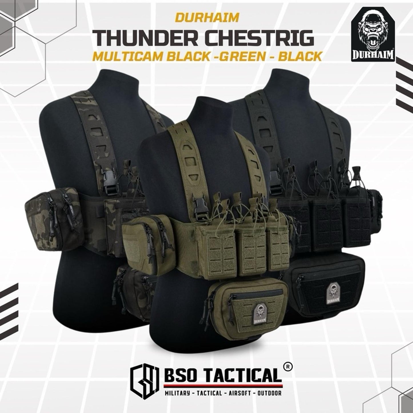 Durhaim Tactical Chestrig Thunder Chest Rig Outdoor - ORIGINAL