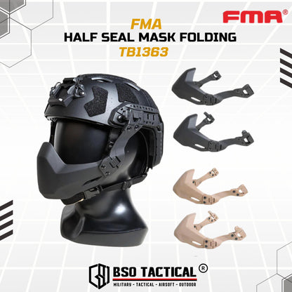 Masker FMA Half Seal Mask Folding For Tactical Helmet Outdoor