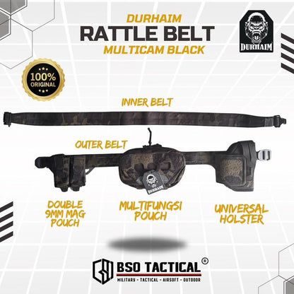 Durhaim Rattle Belt Tactical Inner Outer Belt Multicam Black ORIGINAL