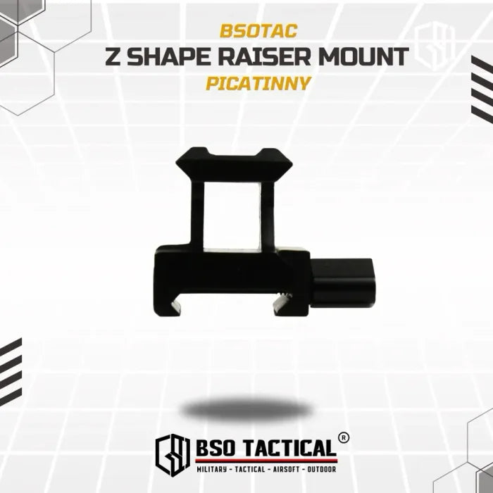 Riser Mount Z Shape 3 Slot Picatinny Metal Peninggi Rail Tactical for Optic Laser Flashlight