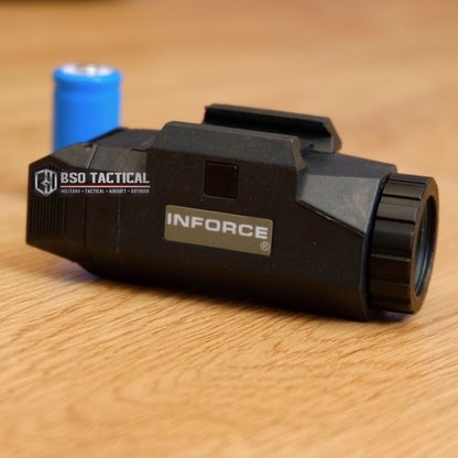 Senter Tactical INF APL Compact LED Flashlight 200 Lumens 20-22mm Picatinny FREE BATTERY CR123 Rechargeable