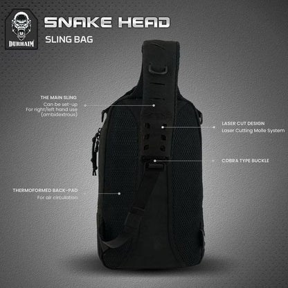 Tas Tactical Sling Bag Durhaim Snake Head Outdoor Daily EDC Bag - ORIGINAL