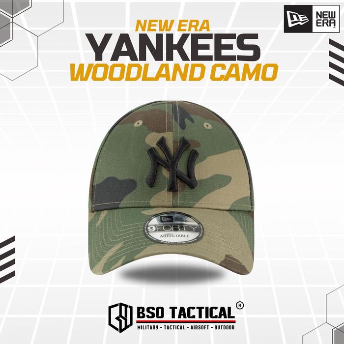 Topi New Era 9Forty New York Yankees Cap Woodland Camo ORIGINAL