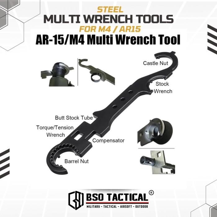Kunci Serbaguna Tools Delta Ring Barrel Nut Buffer Tube Wrech Steel Material