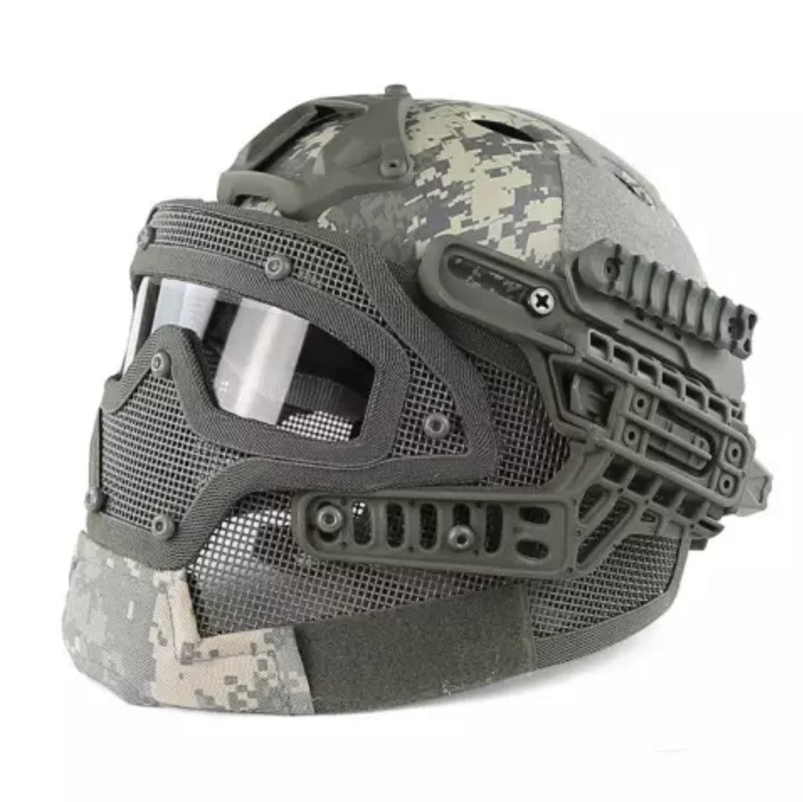 Helm Tactical Emerson G4 Full Gear Face Protection Mask Goggle Ori