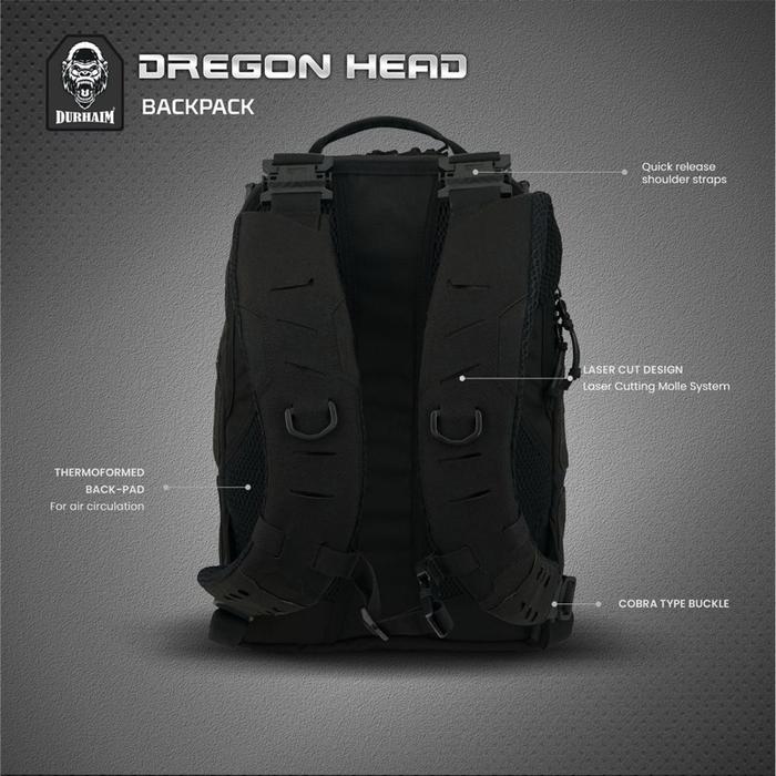 Tas Ransel Tactical Durhaim Dregon Head Outdoor EDC Backpack - ORIGINAL