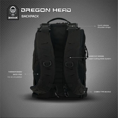 Tas Ransel Tactical Durhaim Dregon Head Outdoor EDC Backpack - ORIGINAL