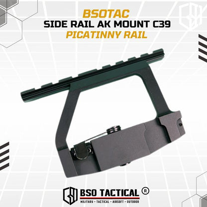 Side Rail AK Scope Mount C39 Metal Picatinny Rail