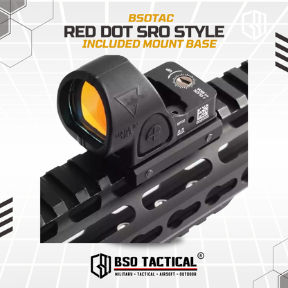 SRO Style Tactical Mini Red Dot Scope Sight with GL Mount Base & Picatinny Mount