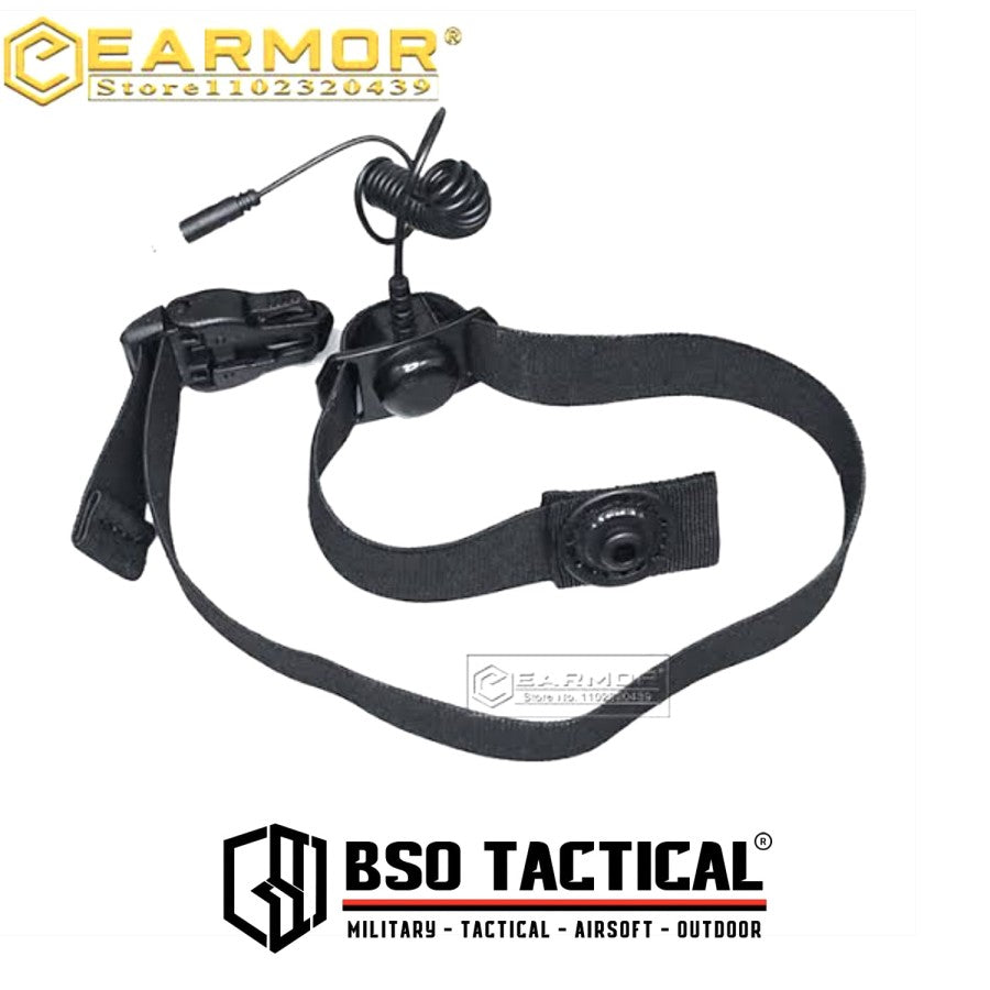 Earmor S20 Throat Microphone Tactival Headphone Strap Earmuff for M32