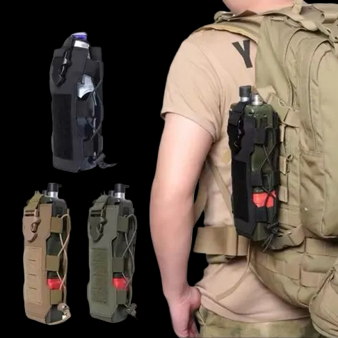 Tactical Water Bottle Pouch Molle Multifungsi Universal HT Pouches Outdoor Hiking Camping