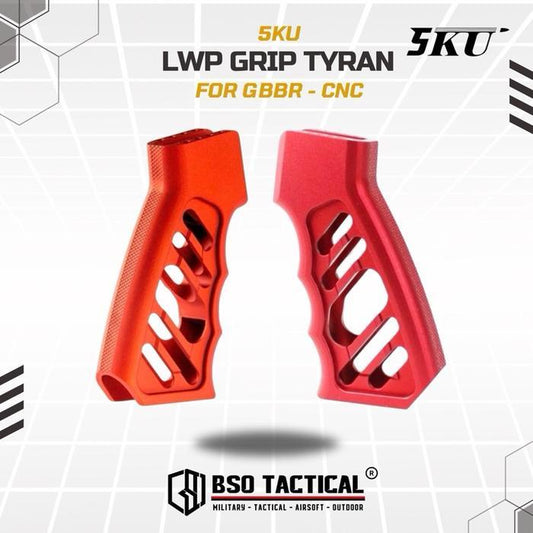 5KU Grip GBBR M4 Skeleton CNC Tyran Design Full Metal Anodized Red