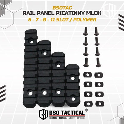 Rail Panel Picatinny MLOK 4 Set 5/9/7/11 Slot Polymer for Handguard RIS Accesories Flashlight Laser