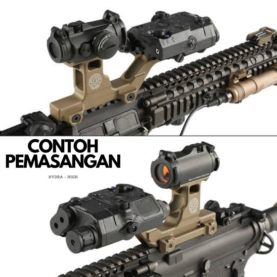 GBRS Hydra High Optics Mount With Anpeq Mounting Picatinny Full Metal