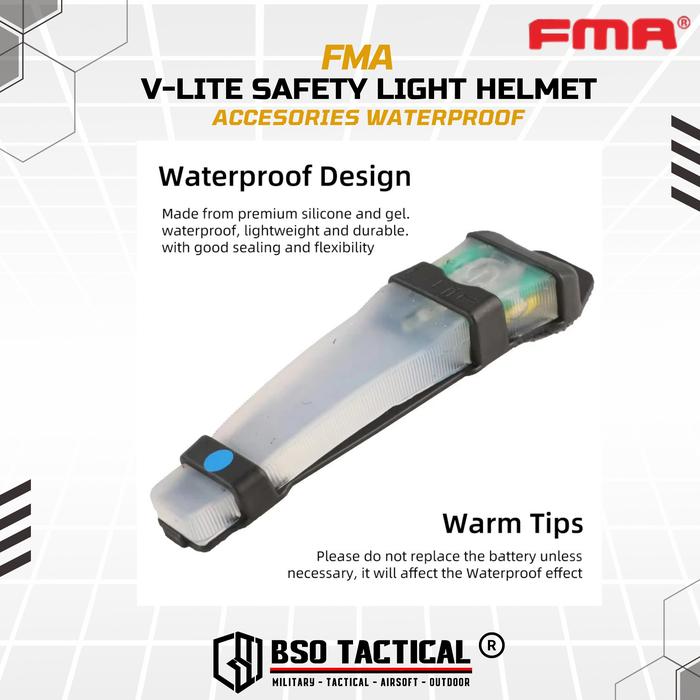 FMA V-Lite Safety Light Helmet Outdoor Accesories Signal Waterproof