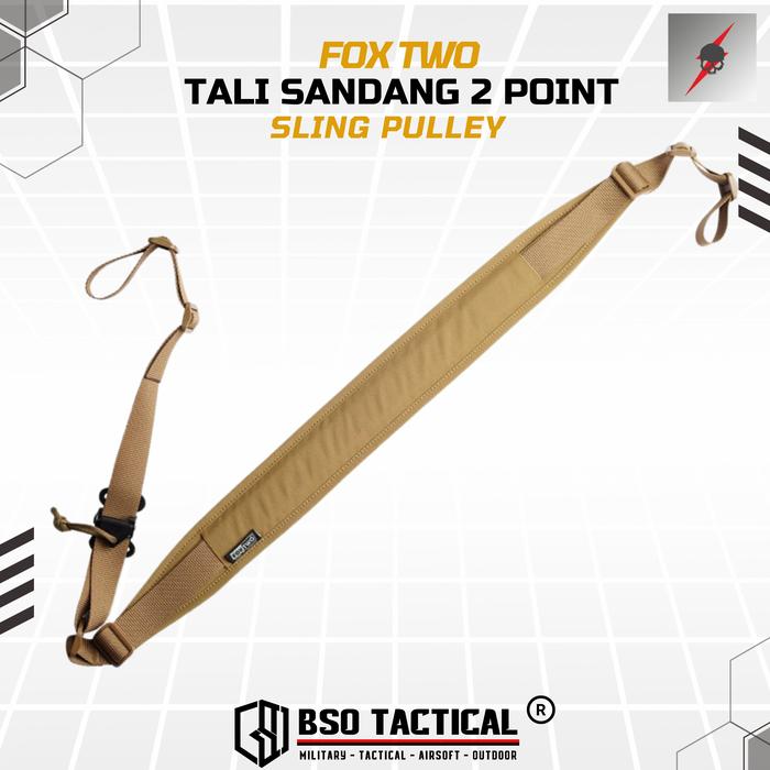 FOX TWO Tactical Tali Sandang 2 Point Sling Pulley - ORI Foxtwo