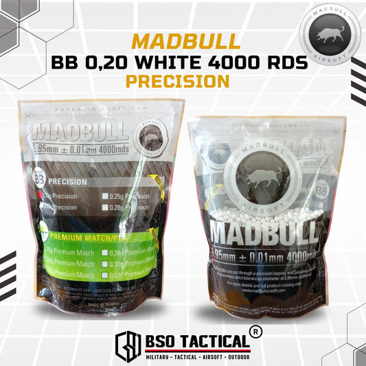 Madbull BB Precision 0.20 0,20 White 4000 rds Airsoft - ORIGINAL