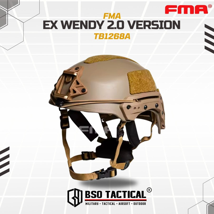 FMA Helmet EX Wendy TWF 2.0 Rail Thick Version Olahraga Outdoor Multifungsi