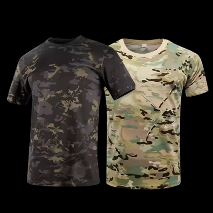 Kaos Tactical Quickdry Short Sleeve Outdoor Tshirt Casual Polyester Pria Shirt Pendek Sport