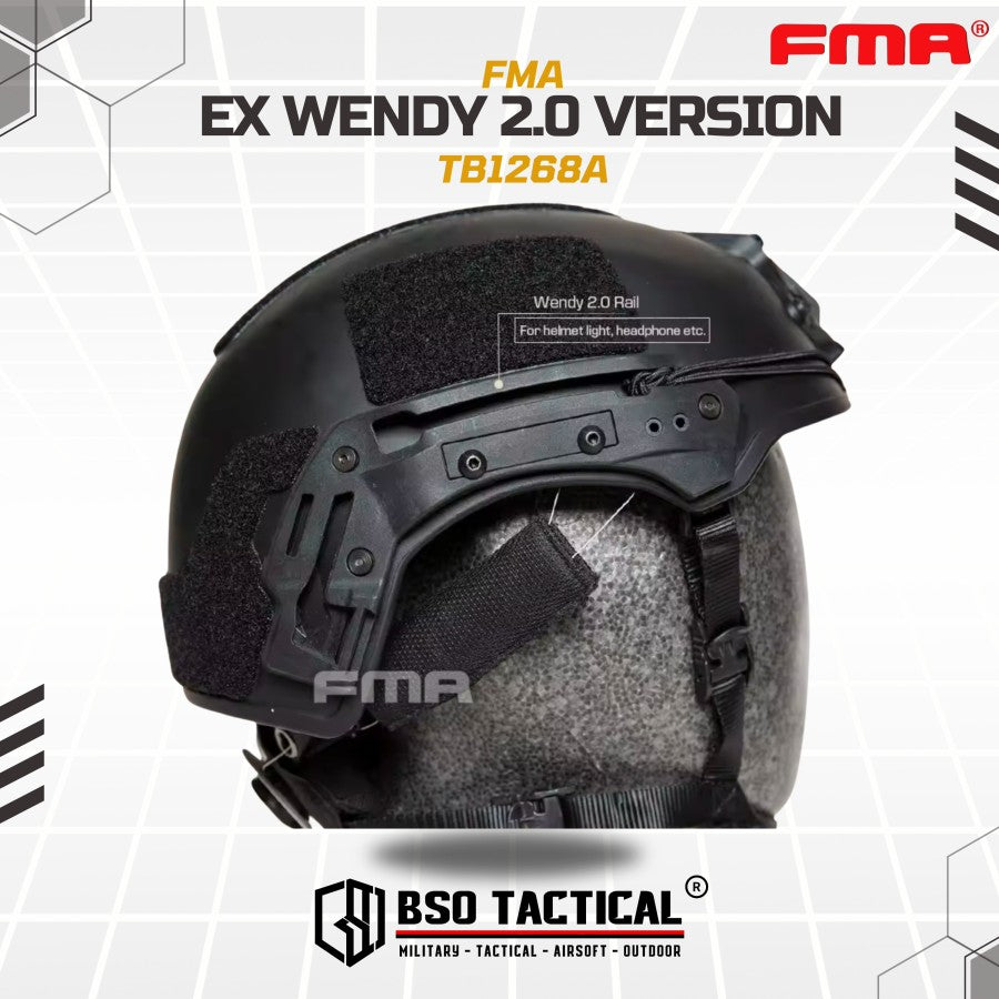 FMA Helmet EX Wendy TWF 2.0 Rail Thick Version Olahraga Outdoor Multifungsi