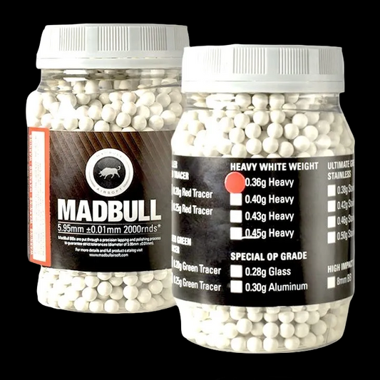 Madbull BB 0.36 0,36 2000rds Heavy White Precision BB - ORIGINAL