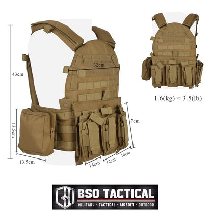 Rompi Outdoor Sport SA Vest Protection Body Armour Combat Full Set Outdoor