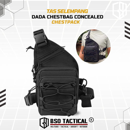Tas Selempang Dada Tactical Chestbag Concealed Sling Chestpack