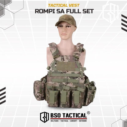 Rompi Outdoor Sport SA Vest Protection Body Armour Combat Full Set Outdoor