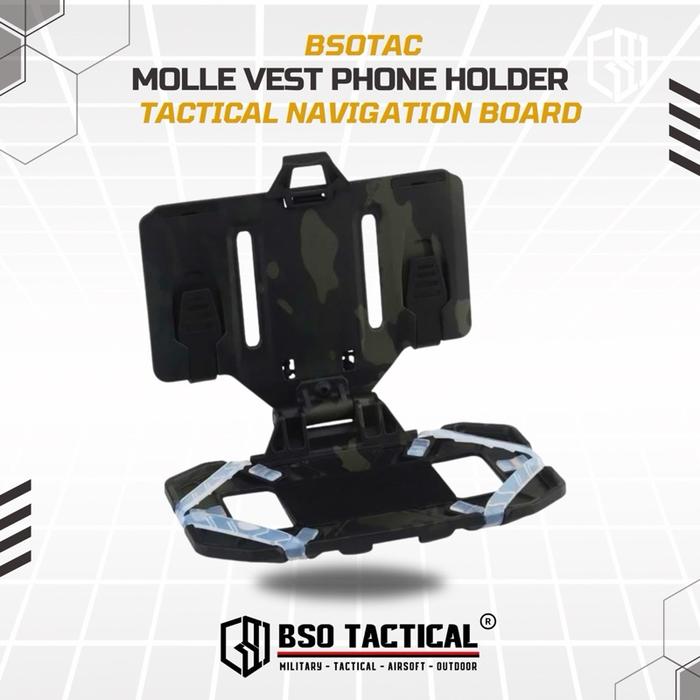 WS Tempat HP Dada Navigation Board Vest Phone Holder Molle Polymer Universal Mobile Smart Phone Case Smartphone