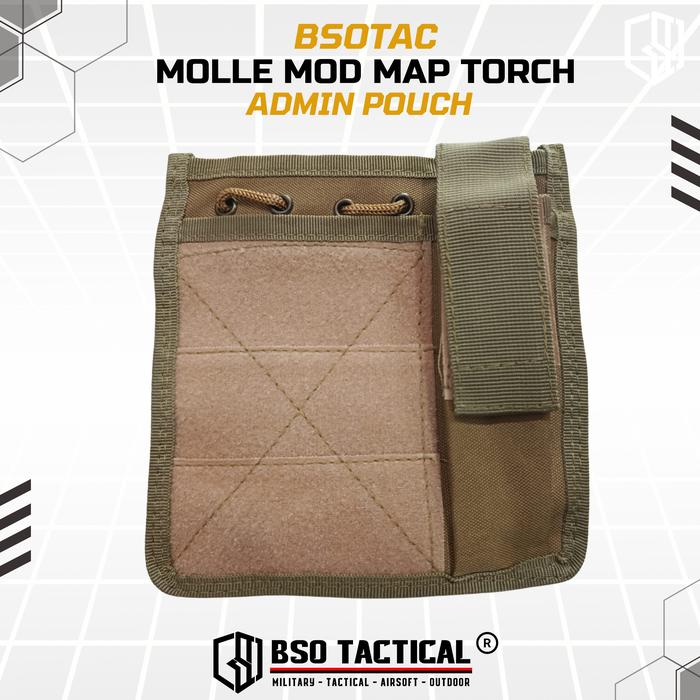 Tactical Molle Mod Map Torch Knife Admin Pouch Rompi Vest Tactical