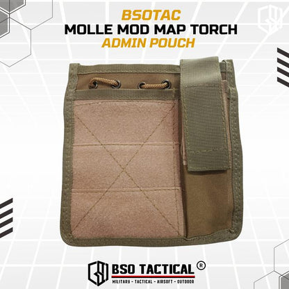 Tactical Molle Mod Map Torch Knife Admin Pouch Rompi Vest Tactical