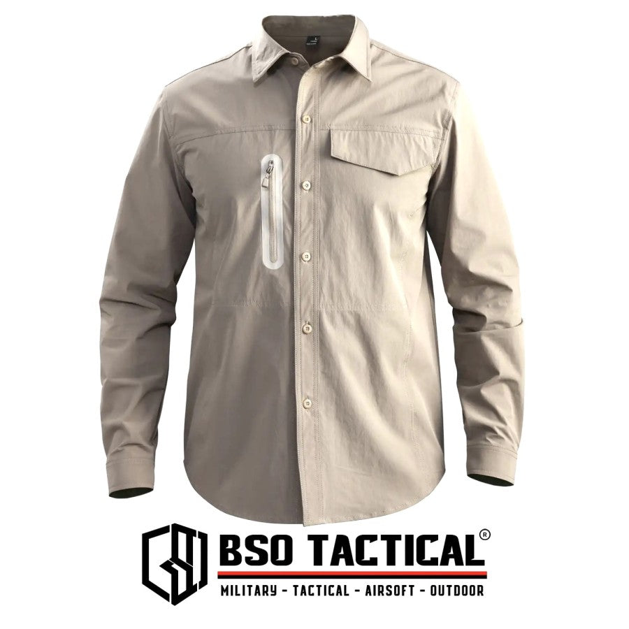 Kemeja Parasut Tactical Quick Dry Combat Long Sleeve Shirt Outdoor Casual Pria