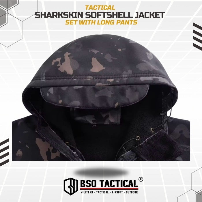 Jaket Celana Outdoor Sharkskin Softshell Jacket Set with Long Pants Outdoor Gear