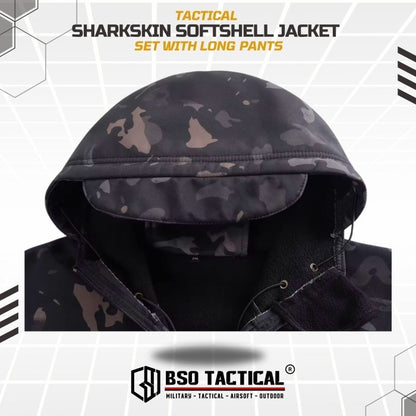 Jaket Celana Outdoor Sharkskin Softshell Jacket Set with Long Pants Outdoor Gear