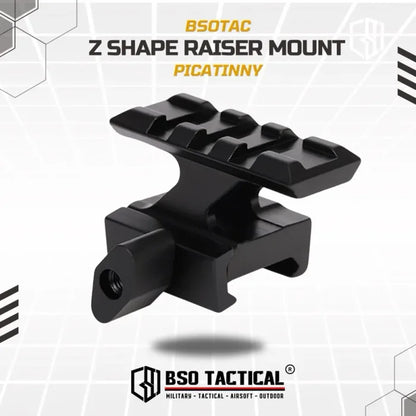 Riser Mount Z Shape 3 Slot Picatinny Metal Peninggi Rail Tactical for Optic Laser Flashlight
