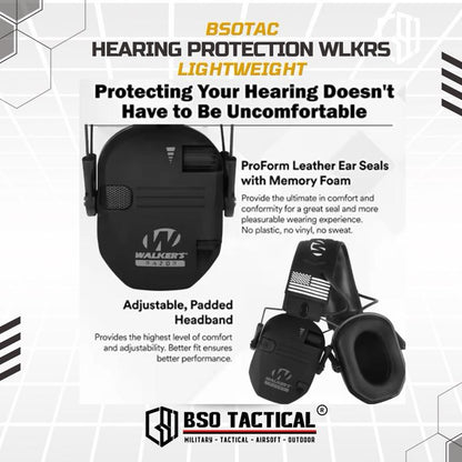 Wlkrs Earmuff Tactical Outdoor Hearing Protection Headset Foldable