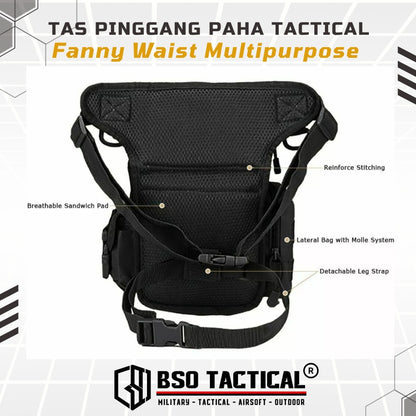 Tas Pinggang Paha Tactical Fanny Waist Multipurpose Outdoor Bag