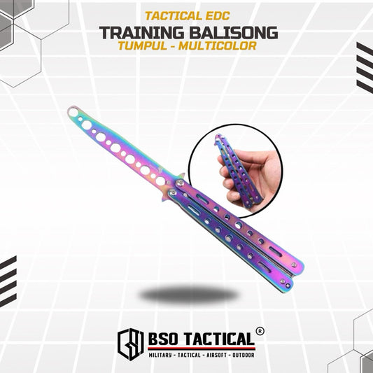 Pisau Tumpul Latihan Balisong Butterfly Trainer 4” EDC Multicolor Toys