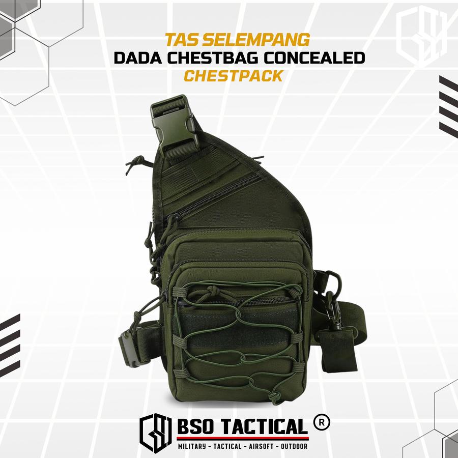 Tas Selempang Dada Tactical Chestbag Concealed Sling Chestpack