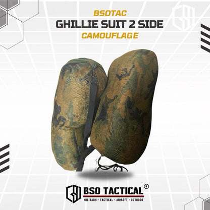 Baju Ghillie Suit 2 Side Tactical Outdoor Set Camo Sports