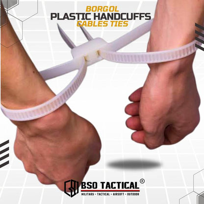 Borgol Plastik Disposable Handcuffs Zip Tie Cuff Police Handcuff Plastic