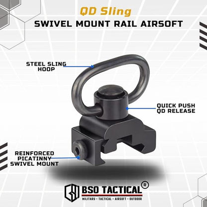 BSOTAC Swivel QD Sling Quick Release Attachment Picatinny Alumunium Alloy