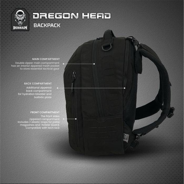 Tas Ransel Tactical Durhaim Dregon Head Outdoor EDC Backpack - ORIGINAL