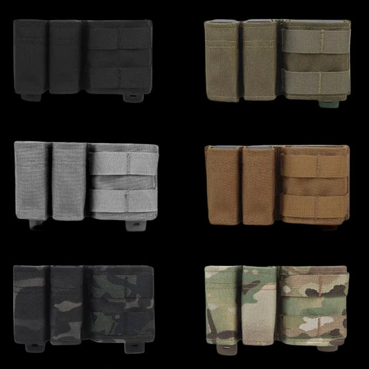 WoSport Kywi 3 Slot MG Pouch Double 9mm Single 556 Molle untuk Ikat Pinggang Tas Rompi Backpack Molle Multifungsi