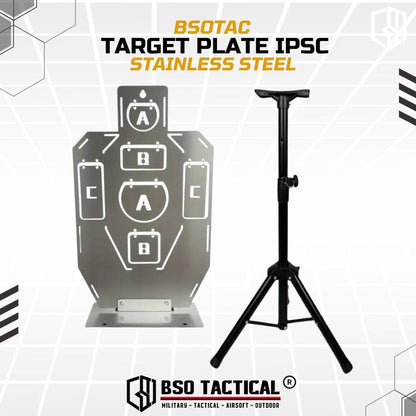Target Plate Stainless Steel IPSC Practice Competition untuk Latihan WGB GBB GBBR