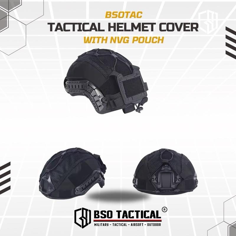 Cover Helm Tactical with NVG Battery Pouch Multifungsi