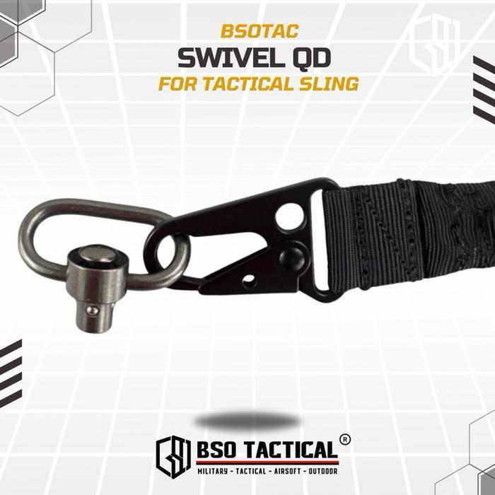 BSOTAC Swivel QD untuk Sling dengan Kaitan Sling Ring QD Quick Release Button Alloy