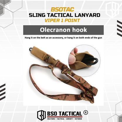 Sling Tactical Lanyard Viper 1 Point Strap Adjustable Metal Hook