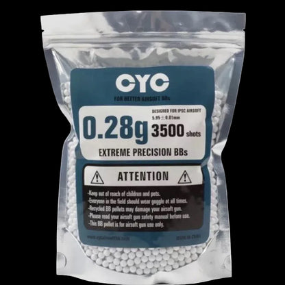 BB CYC 6mm 0.28 g 0,28 g 3500 Shots Original For Airsoft - ORIGINAL